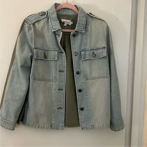 Frame Denim Cargo Mix Shirt Jacket Size S